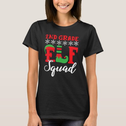 Christmas 2nd Grade ELF Squad Xmas Matching Teache T_Shirt