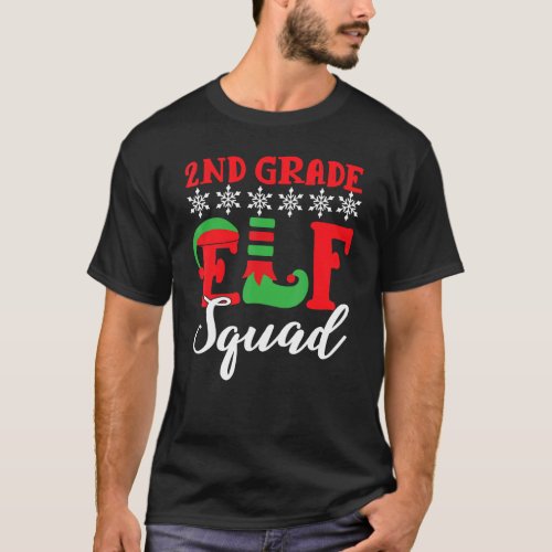 Christmas 2nd Grade ELF Squad Xmas Matching Teache T_Shirt