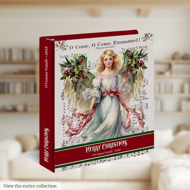 Christmas 3 Ring Binder Vintage Angels Photo Book (Christmas 3 Ring Binder Vintage Angels Photo Book)