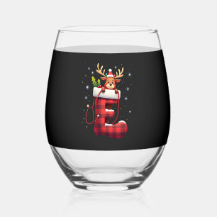 Christmas (3) stemless wine glass