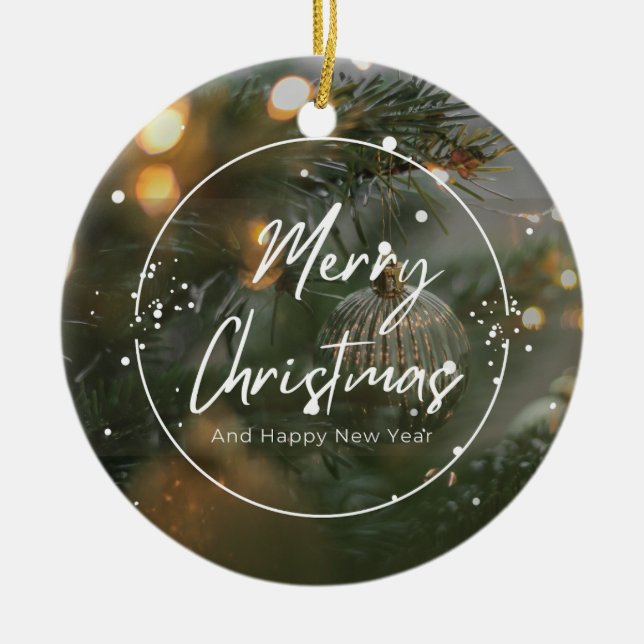 Christmas 4 ceramic ornament (Front)