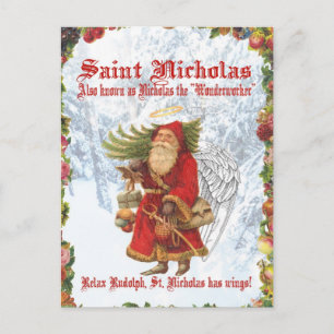 Christmas 4 Saint Nicholas Holiday Postcard