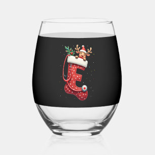 Christmas (4) stemless wine glass