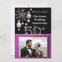 Christmas 50th Wedding Anniversary Black & Silver