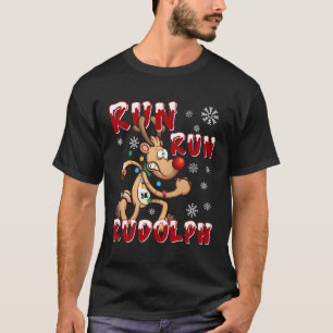 Christmas 5K Run Run Rudolph Holiday Team Running  T-Shirt