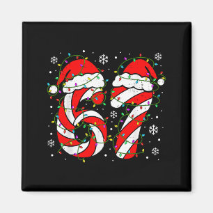 Christmas 67 Candy Cane Six Seven Meme Lights Sant Magnet