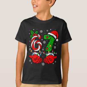 Christmas 67 Candy Cane Six Seven Meme Lights Sant T-Shirt