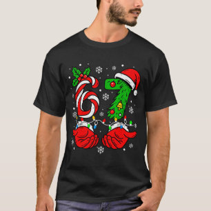 Christmas 67 Candy Cane Six Seven Meme Lights Sant T-Shirt