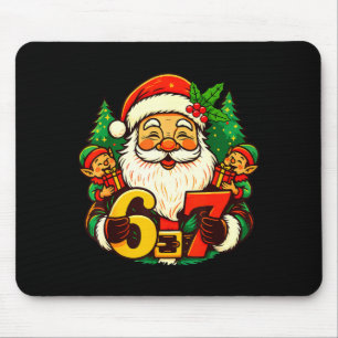 Christmas 67 Funny Xmas Santa Six Seven Meme Gen A Mouse Pad