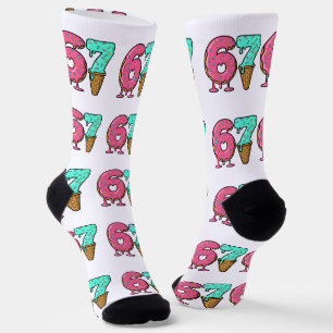 Christmas 67 Ice Cream Socks, dripping design Socks