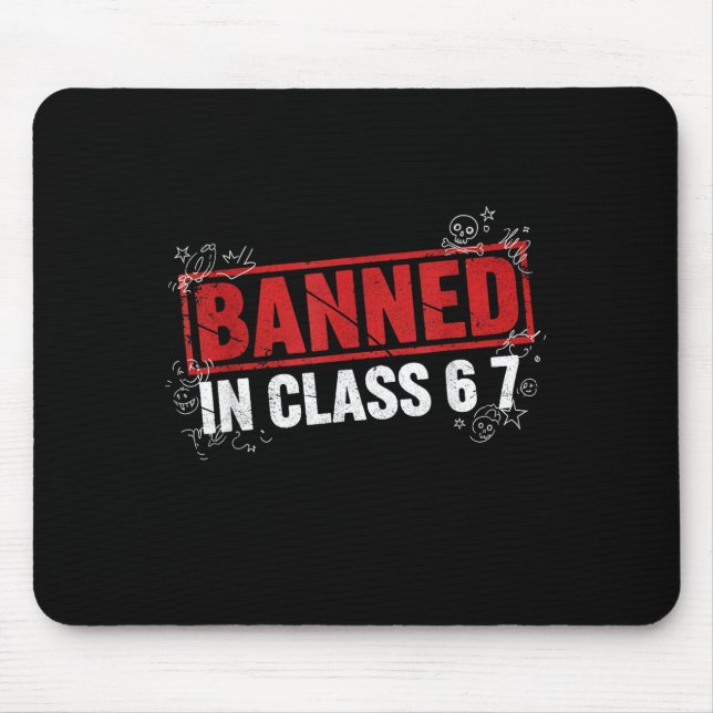 Christmas 67 Meme Design Funny Six Seven Hands 6 7 Mouse Pad (Front)