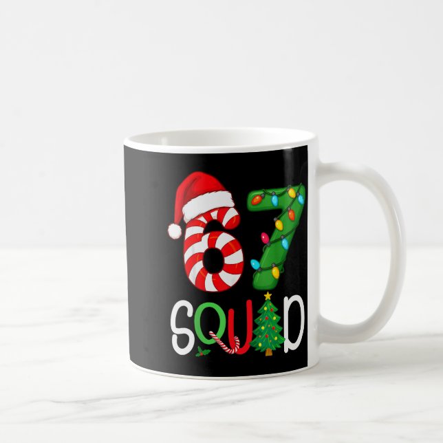 Christmas 67 Squad Funny Candy Cane And Lights Xma Coffee Mug (Right)