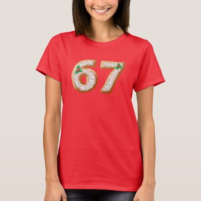 Christmas 67 Tee Funny Gen Z Meme Six Seven (Front)
