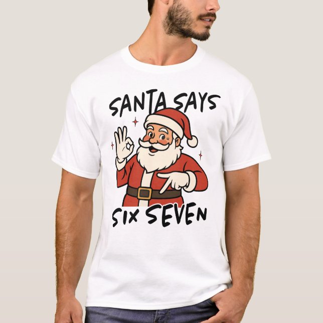 Christmas 67 Tee Funny Gen Z Meme Six Seven (Front)