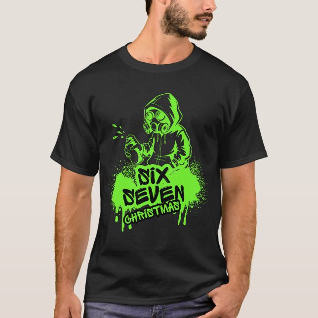 Christmas 67 Tee Grunge Graffiti Six Seven Meme (Front)