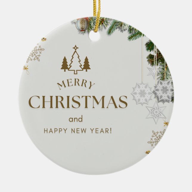 Christmas 6 ceramic ornament (Front)