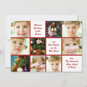 Christmas 9-Photo Graph Holiday Card