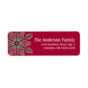 Christmas 9 : Snowflake 3c Return Address Labels
