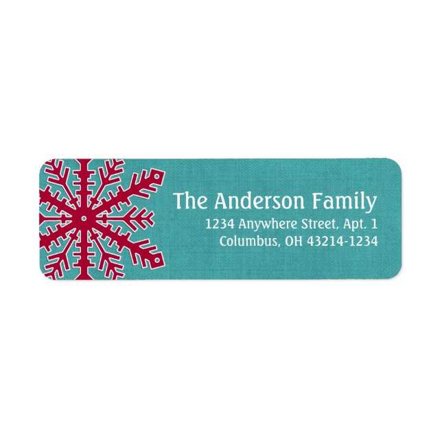 Christmas 9 : Snowflake 4e Return Address Labels (Front)