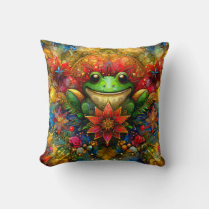 CHRISTMAS ~ A Frog's Christmas ~ Throw Pillow