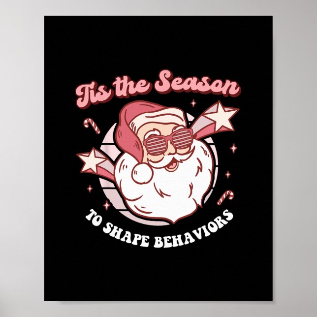 christmas aba behavior therapy retro technician sa poster (Front)