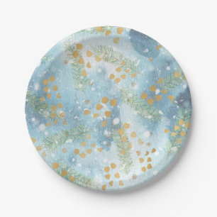 Christmas Abstract Art Paper Plates