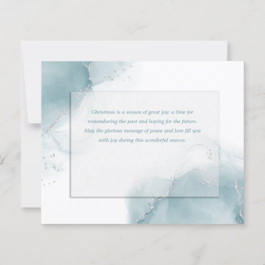 Christmas Abstract Budget Dusty Teal Winter Tree (Back)