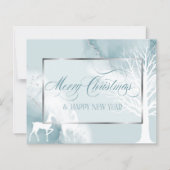 Christmas Abstract Budget Dusty Teal Winter Tree (Front)