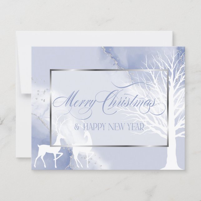 Christmas Abstract Budget Violet Winter Tree  (Front)