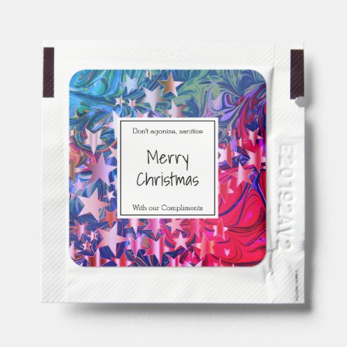 CHRISTMAS Abstract Winter Stars Complimentary Hand Sanitizer Packet