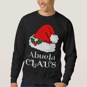 Christmas Abuela Claus Matching Pajama Santa Hat X Sweatshirt