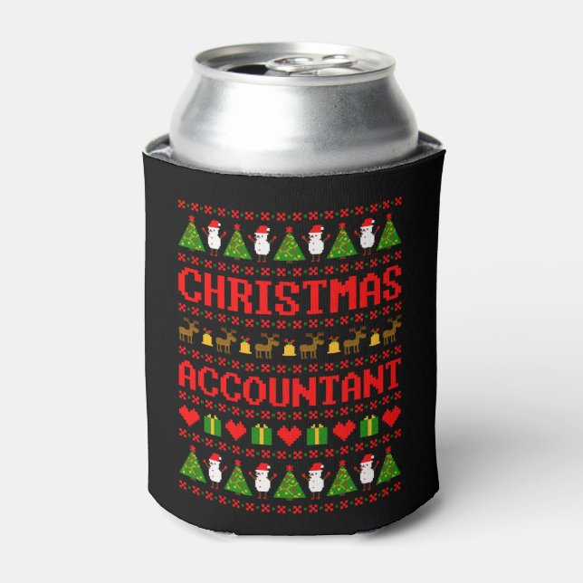 Christmas Accountant Can Cooler (Can Front)