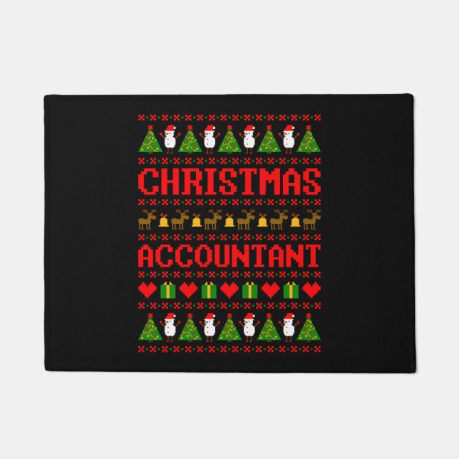 Christmas Accountant Doormat (Front)