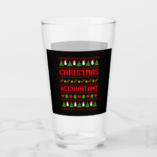 Christmas Accountant Glass