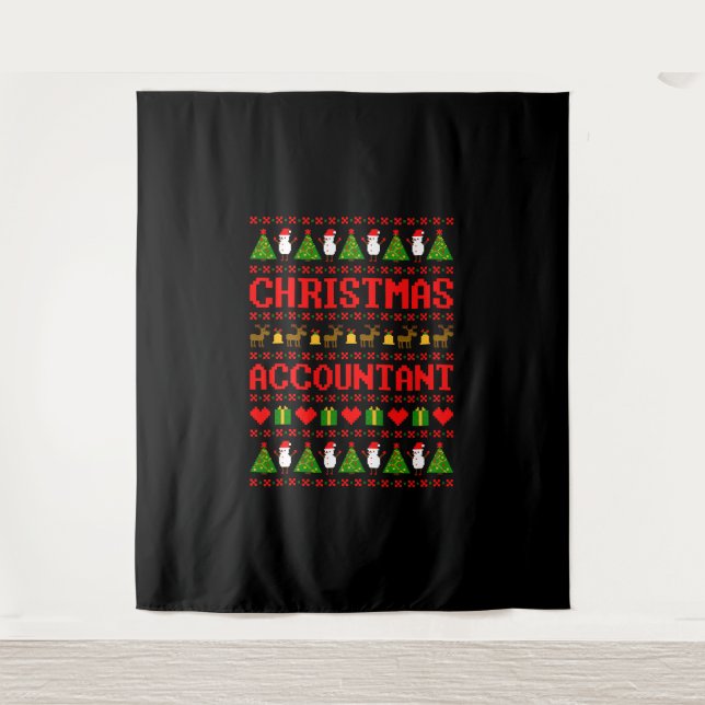 Christmas Accountant Tapestry (Front)