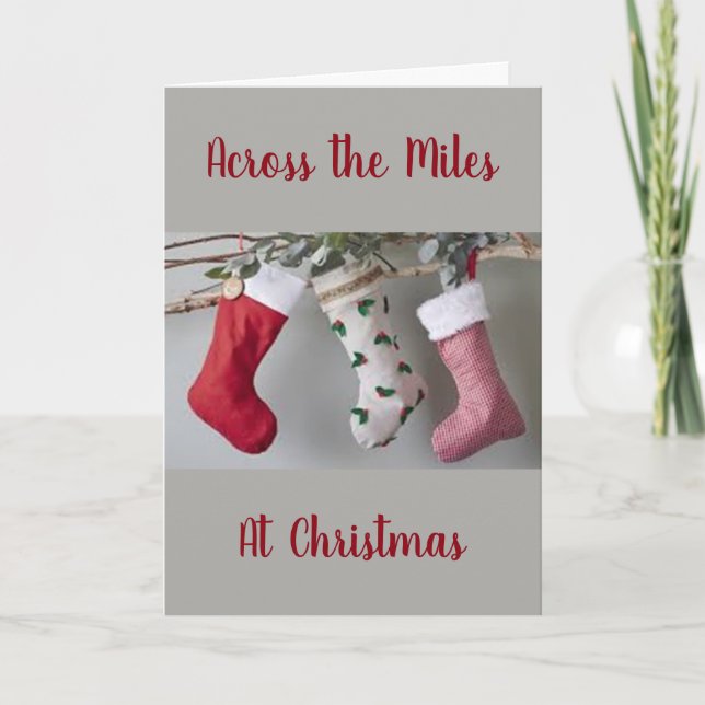 CHRISTMAS *ACROSS THE MILES* HOLIDAY CARD (Front)