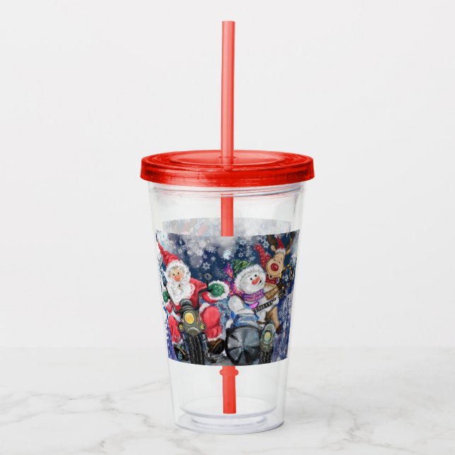Christmas Acrylic Tumbler Happy Friends - Fun (Front)