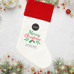 Christmas Add Custom Logo & Text Business Company Stocking