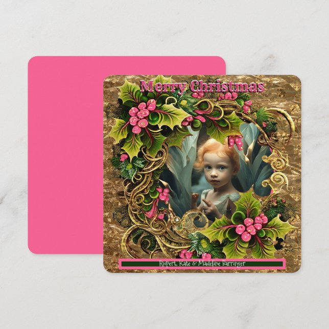 Christmas ADD your own PHOTO Holiday Fun Invitation (Front/Back)