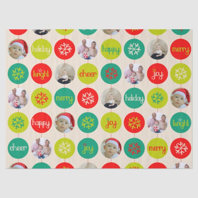 Christmas add your own photos tissue paper (Front)
