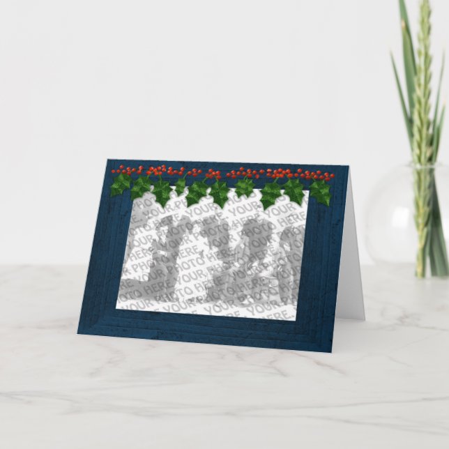 Christmas Add Your Photo Frame Customizable Card (Front)