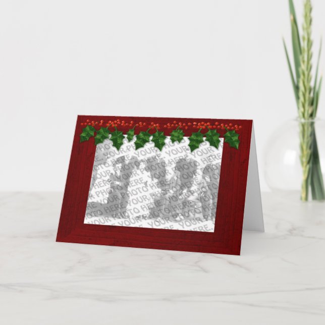 Christmas Add Your Photo Frame Customizable Card (Front)