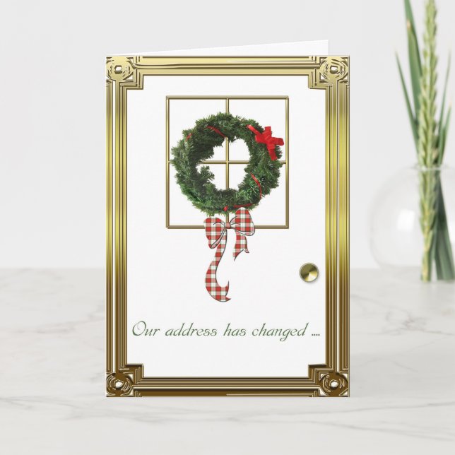 Christmas Address Change Greeting Holiday Card (Front)