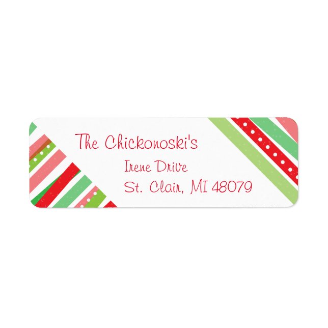 Christmas Address Label (Front)
