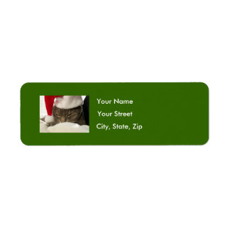 Christmas Address Label Green