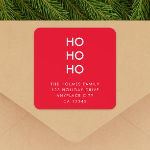 Christmas Address Label Roll Ho Ho Ho Sticker