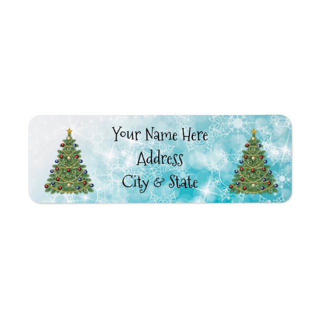 Christmas Address Labels/Christmas Trees Label (Front)