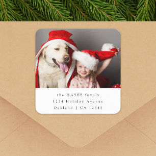 Christmas Address Labels   Photo Holiday Stickers