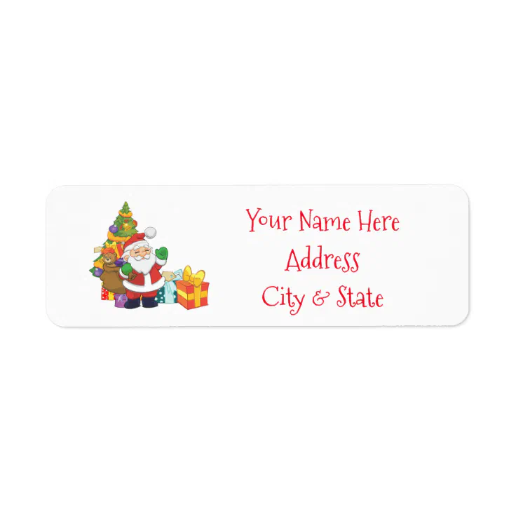 Christmas Address Labels/Santa Claus Label | Zazzle