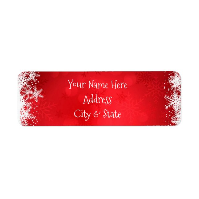 Christmas Address Labels/Snowflakes Label (Front)